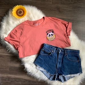 NWOT Savage Panda Skull Bone Tee Sz XL